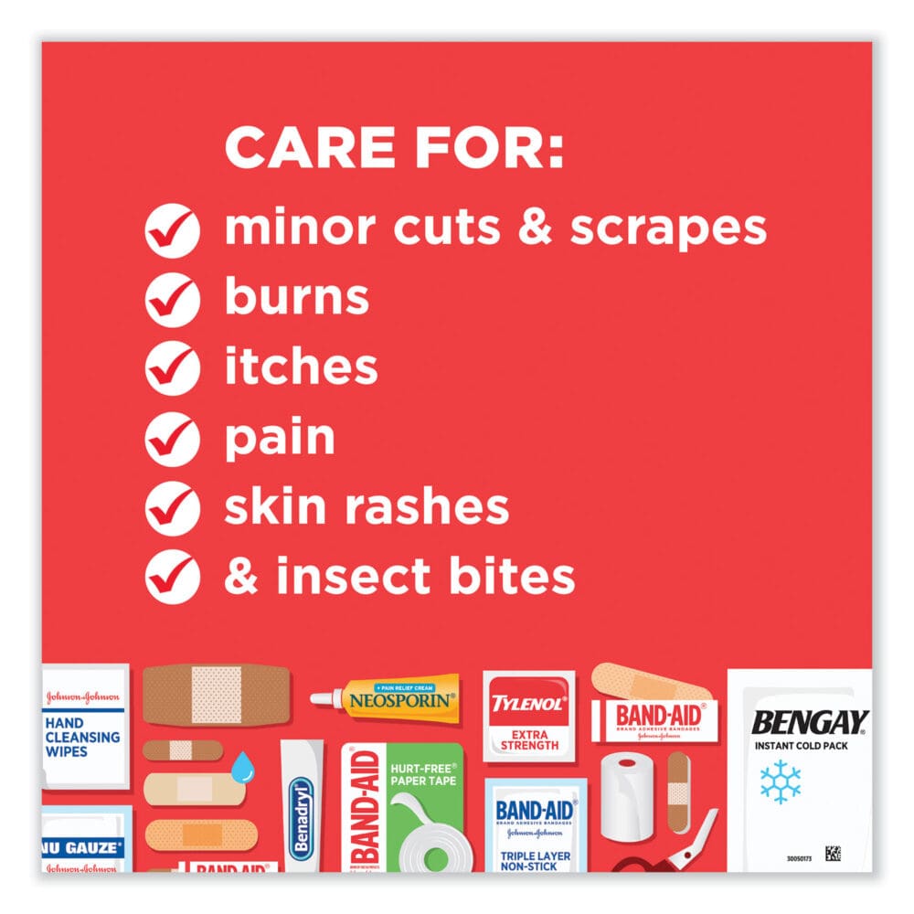 All-Purpose First Aid Kit, 160 Pieces, Plastic Case - Image 2