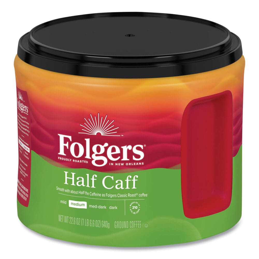 Coffee, Half Caff, 22.6 oz Canister, 6/Carton - Image 3