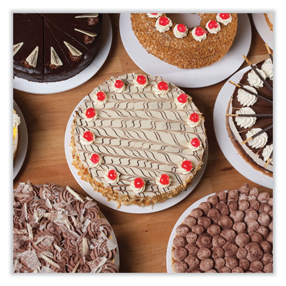 Bright White Cake Circles, 8" Diameter, White, Paper, 100/Carton - Image 4