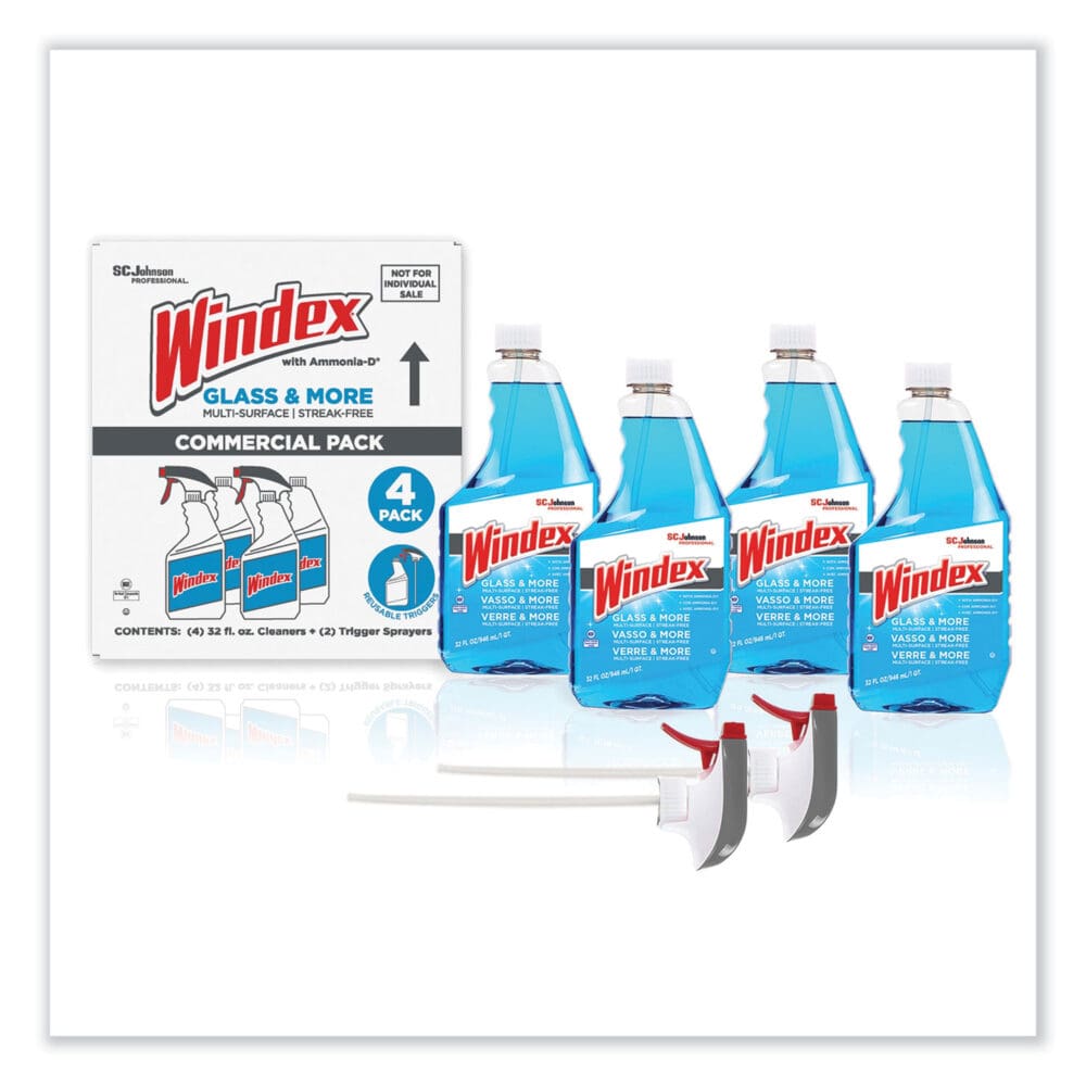 Original Glass Cleaner, Fresh Scent, 32 oz Spray Bottle, 4/Carton - Image 2