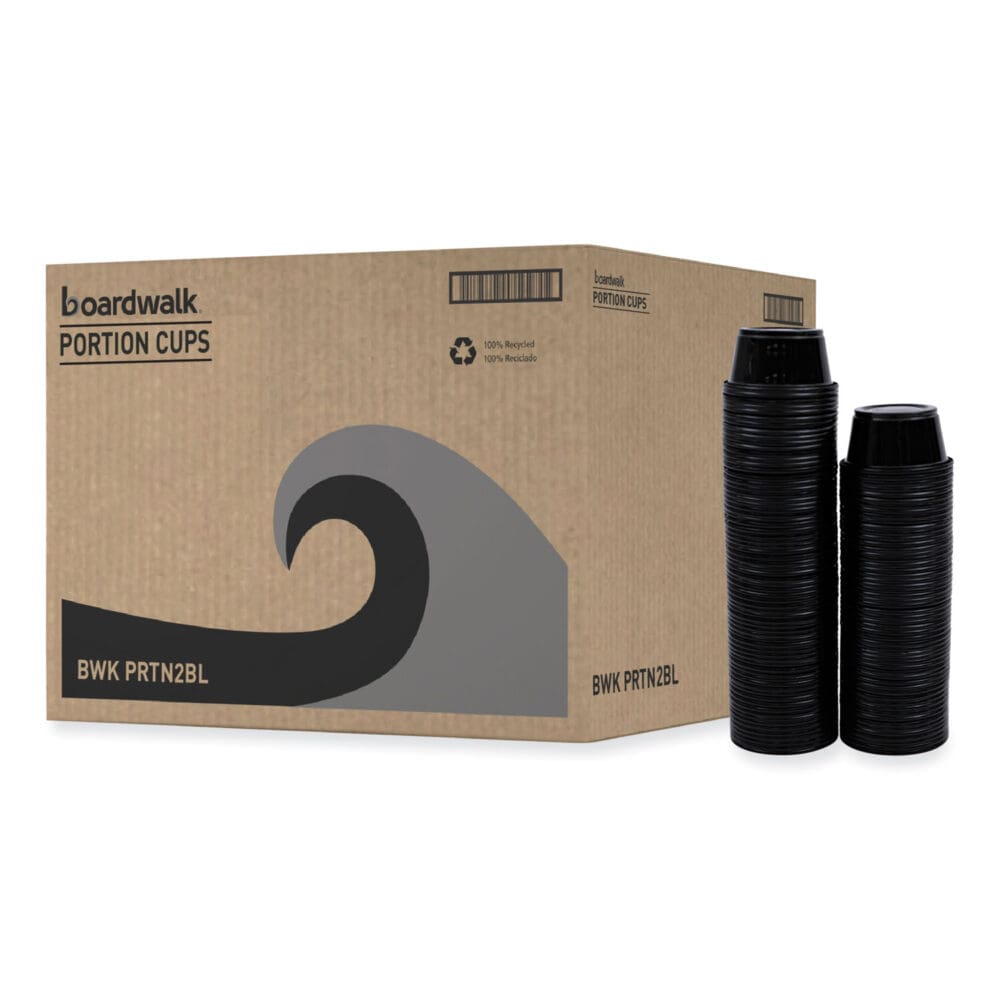 Souffle/Portion Cups, 2 oz, Polypropylene, Black, 125 Cups/Sleeve, 20 Sleeves/Carton - Image 7