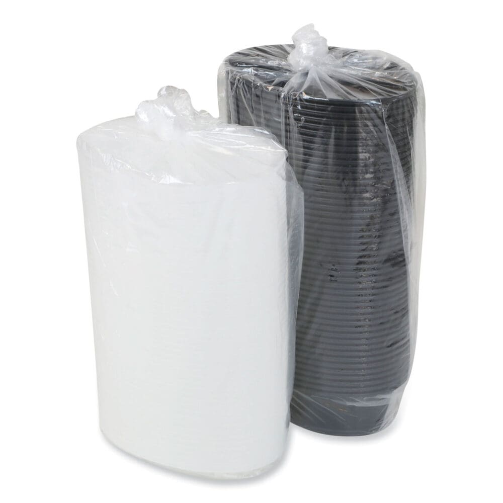 Newspring VERSAtainer Microwavable Containers, Oval, 16 oz, 6.8 x 4.8 x 1.9, Black/Clear, Plastic, 150/Carton - Image 2