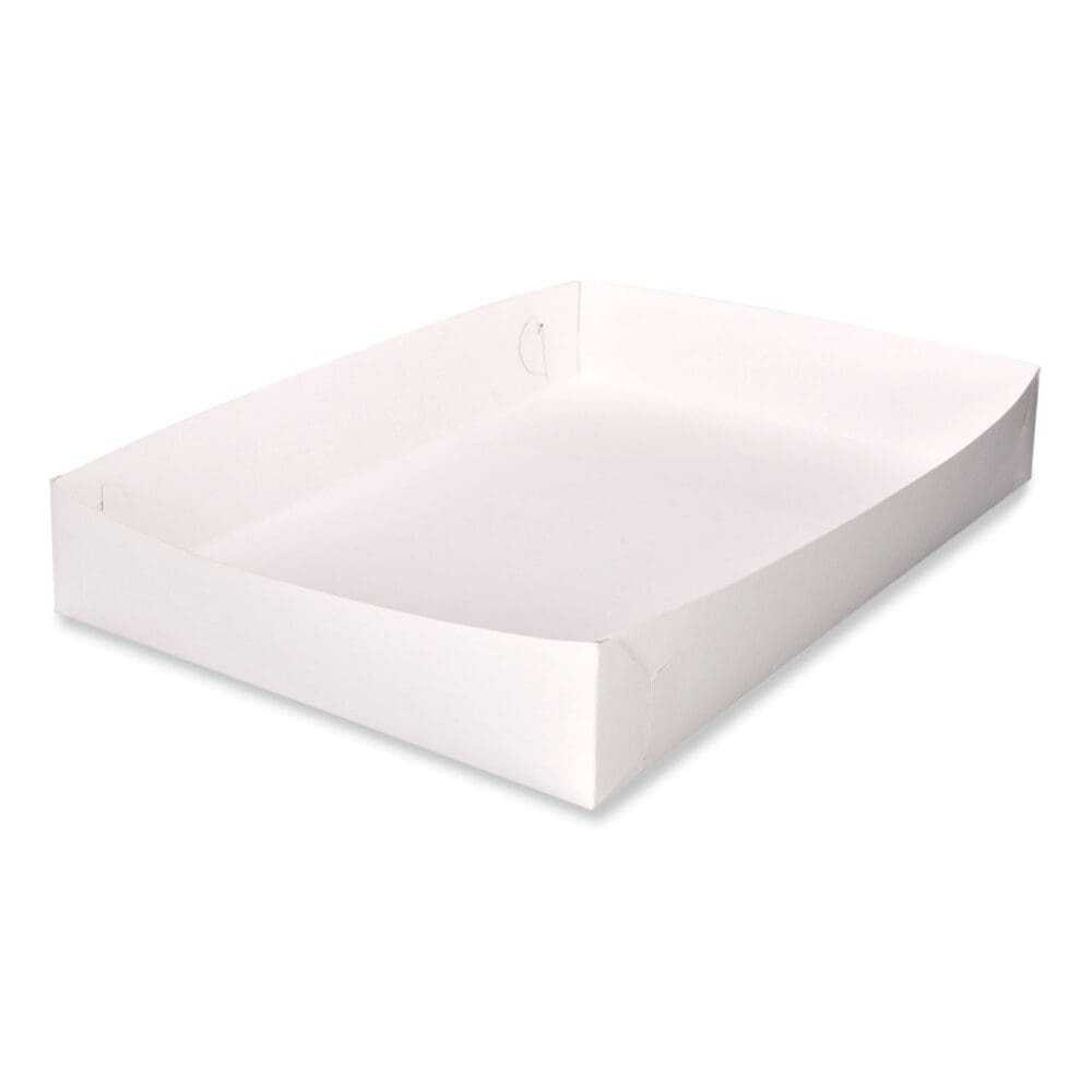Bakery Boxes, Standard, 26 x 18.5 x 4, White, Paper, 50/Carton - Image 2
