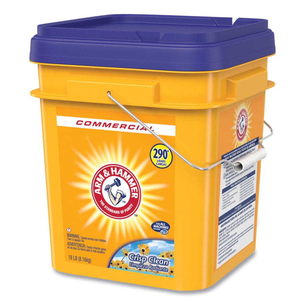 Powder Laundry Detergent, Crisp Clean, 18 lb Pail - Image 3