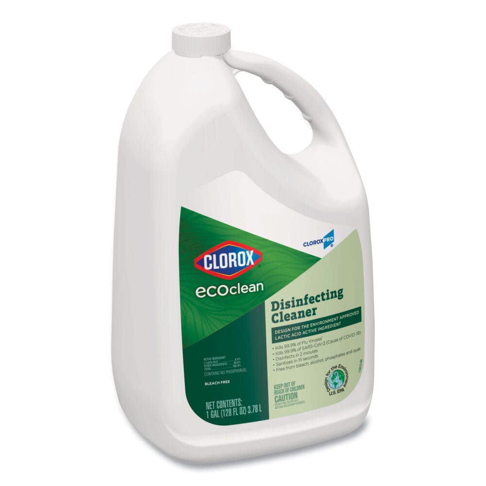 Clorox Pro EcoClean Disinfecting Cleaner, Unscented, 128 oz Refill Bottle, 4/Carton - Image 10