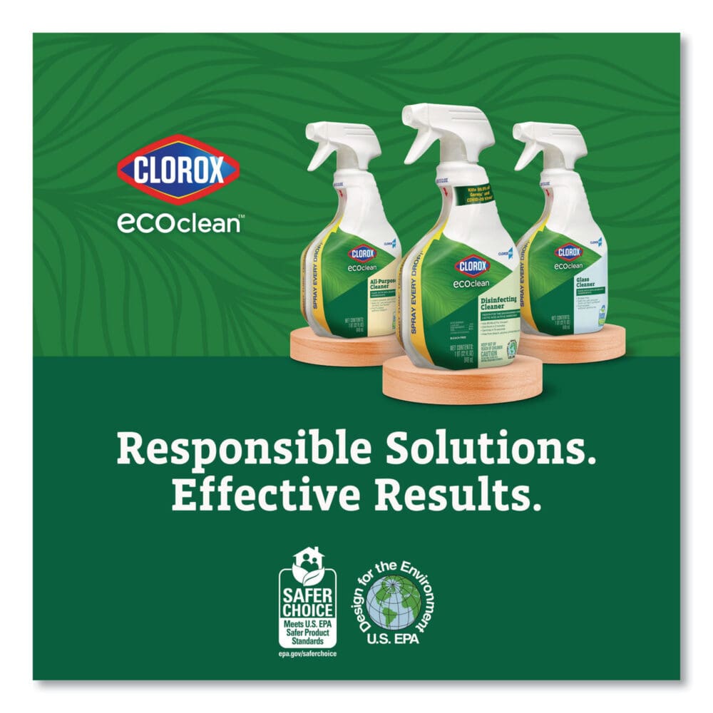 Clorox Pro EcoClean Disinfecting Cleaner, Unscented, 128 oz Refill Bottle, 4/Carton - Image 5