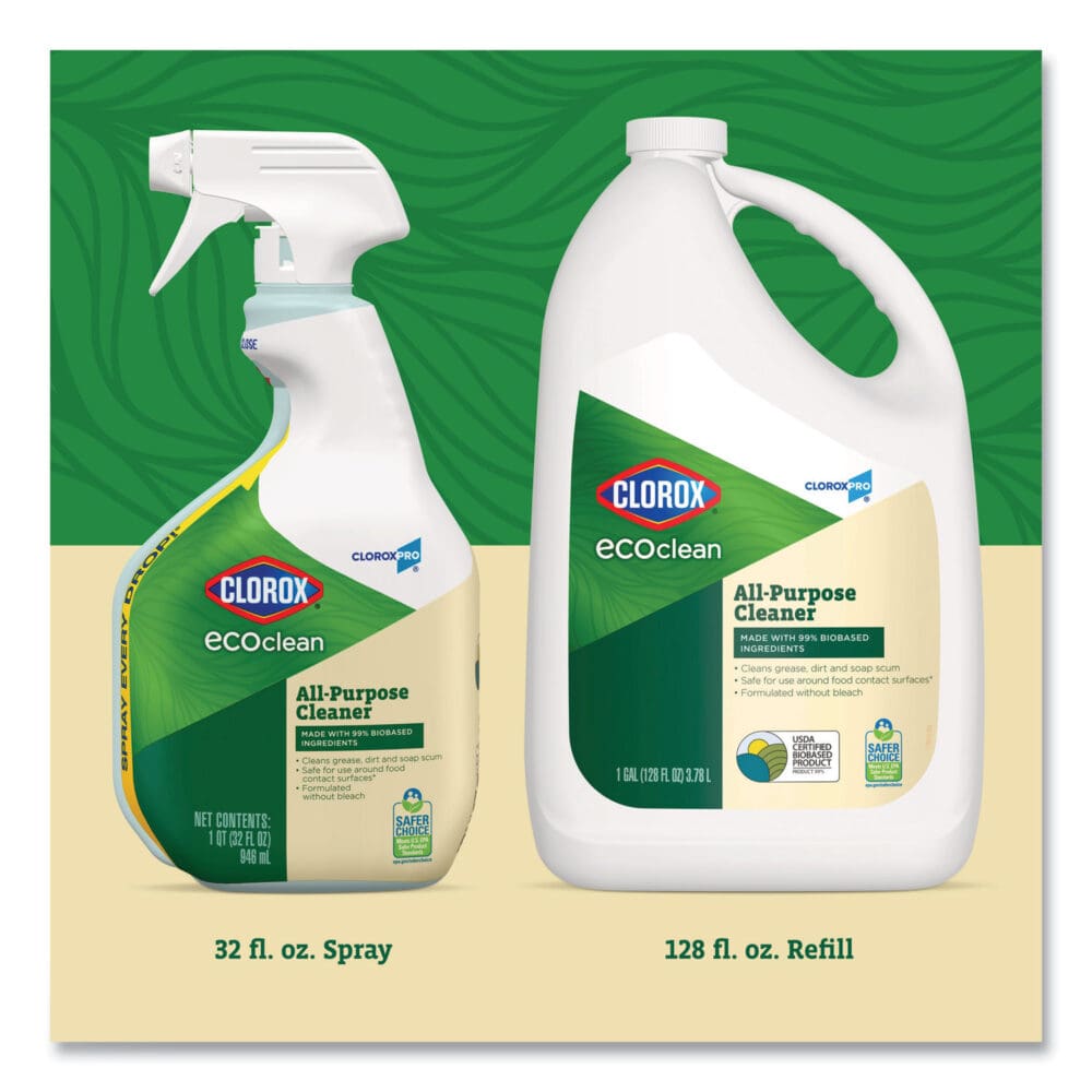 Clorox Pro EcoClean All-Purpose Cleaner, Unscented, 128 oz Bottle, 4/Carton - Image 9