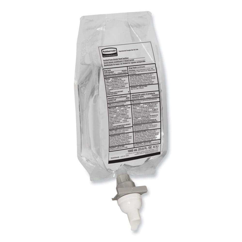 AutoFoam Refill With Alcohol Foam Hand Sanitizer, Clear, 1,000 mL, Fragrance-Free, 4/Carton - Image 3