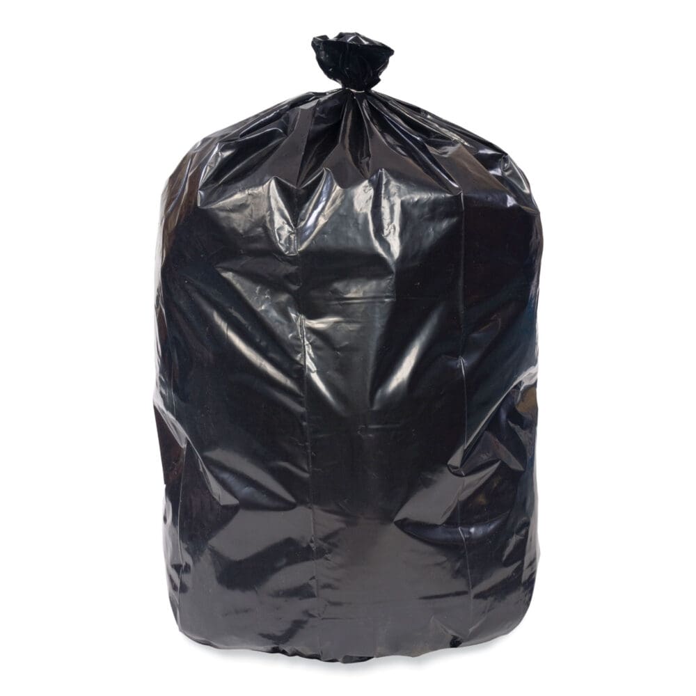 Eco Strong Plus Can Liners, 60 gal, 1.35 mil, 38 x 58, Black, 100/Carton - Image 4