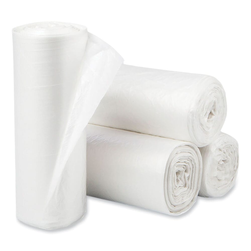 Eco Strong Plus Can Liners, 40 gal, 1.35 mil, 40 x 46, Natural, 100/Carton - Image 3