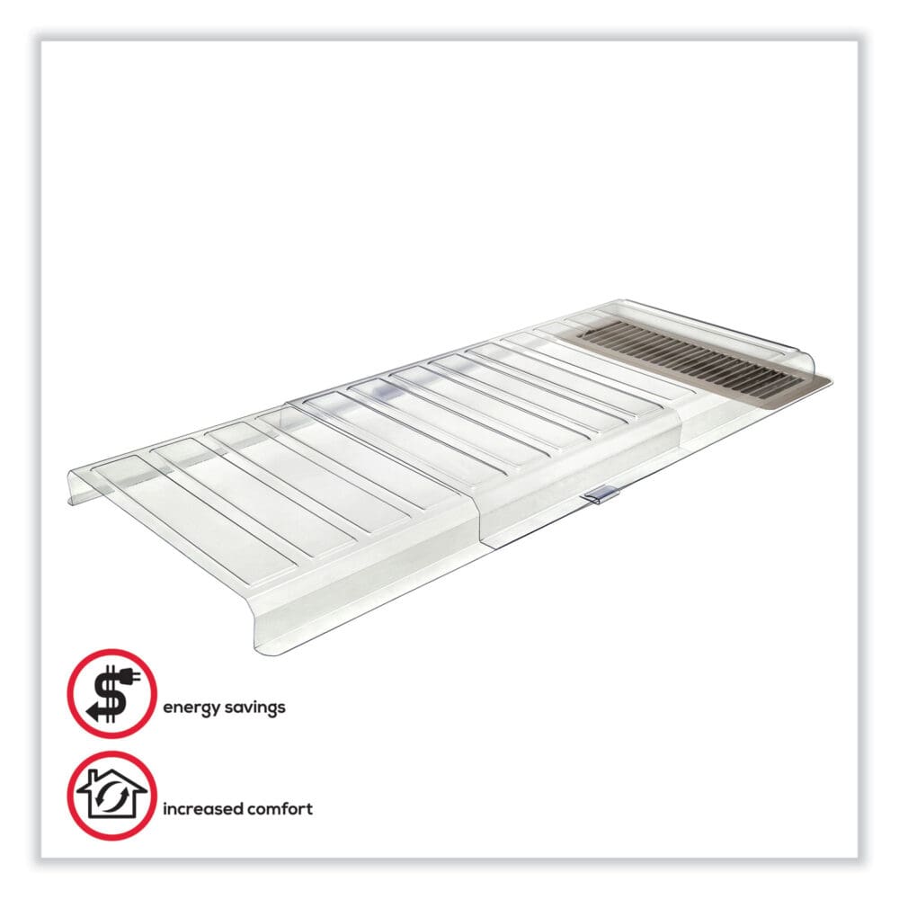 Under Furniture Air Deflector, 11 x 20 x 1.25, Clear - Image 6
