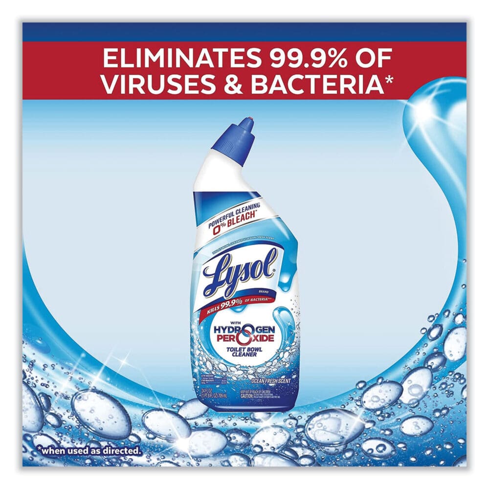 Toilet Bowl Cleaner with Hydrogen Peroxide, Ocean Fresh Scent, 24 oz, 9/Carton - Image 6