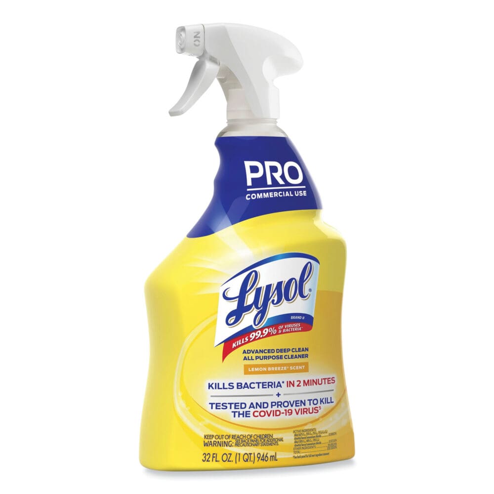 Advanced Deep Clean All Purpose Cleaner, Lemon Breeze, 32 oz Trigger Spray Bottle, 12/Carton - Image 2