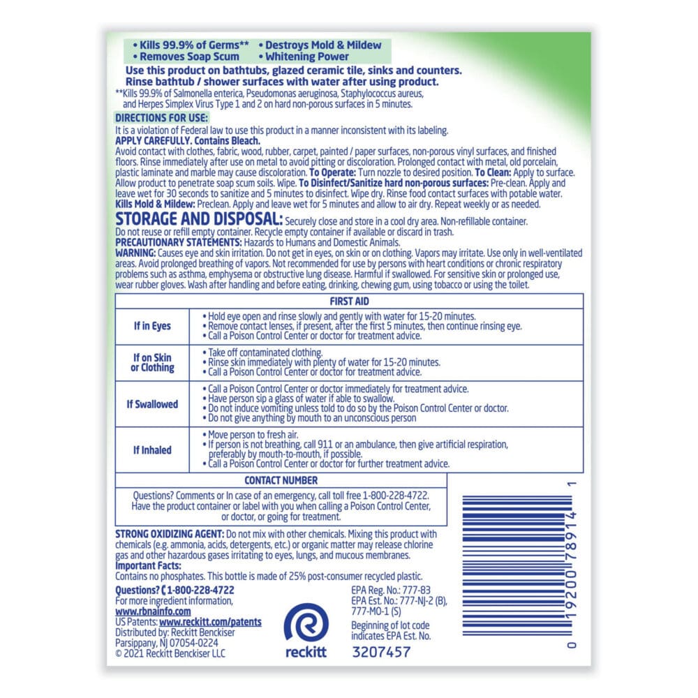 Multi-Purpose Cleaner with Bleach, 32 oz Spray Bottle - Image 4