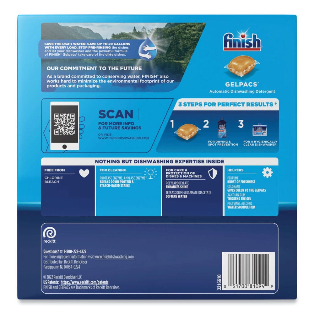 Dish Detergent Gelpacs, Orange Scent, 54/Box - Image 5