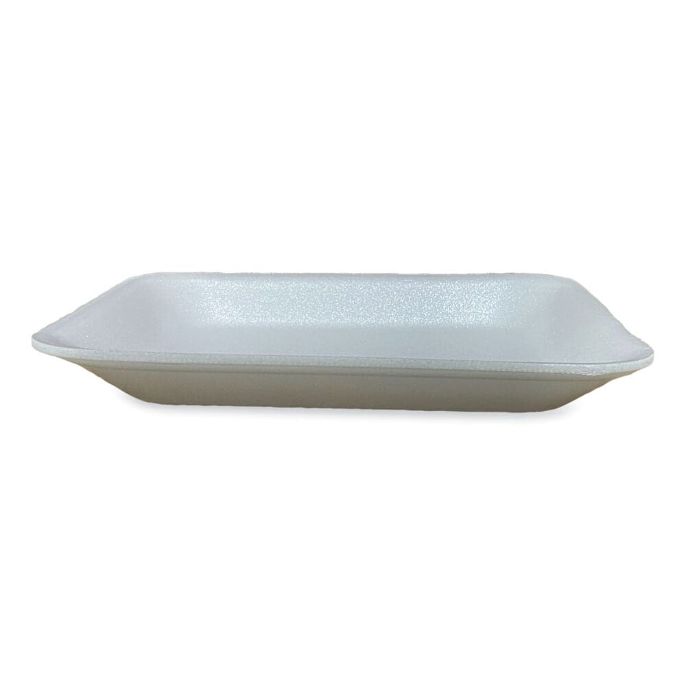 Meat Trays, #8P, 10.8 x 8.82 x 1.5, White, 200/Carton - Image 2