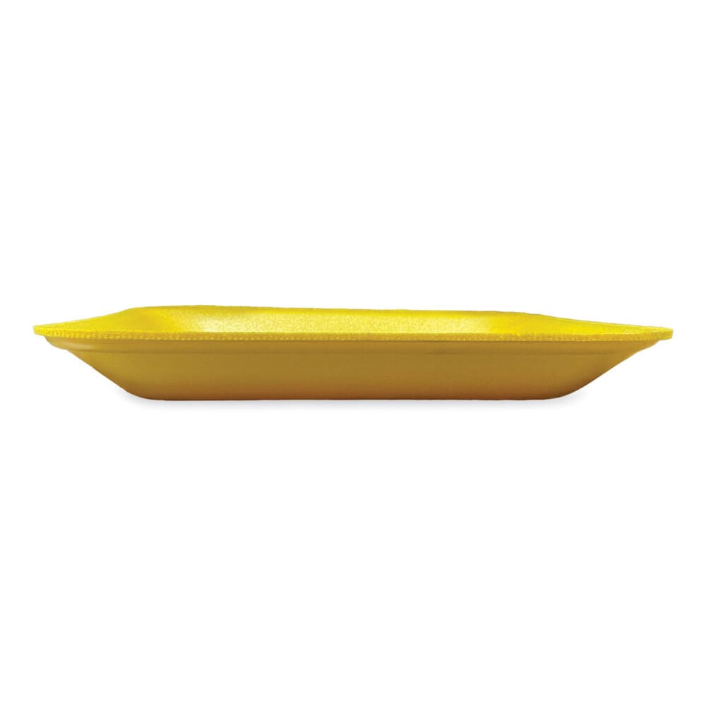 Meat Trays, #8P, 10.8 x 8.82 x 1.5, Yellow, 200/Carton - Image 2