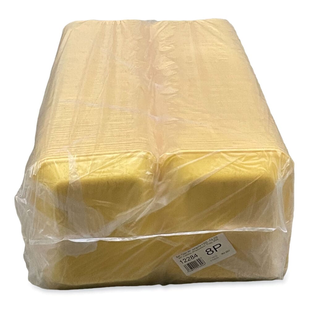 Meat Trays, #8P, 10.8 x 8.82 x 1.5, Yellow, 200/Carton - Image 4