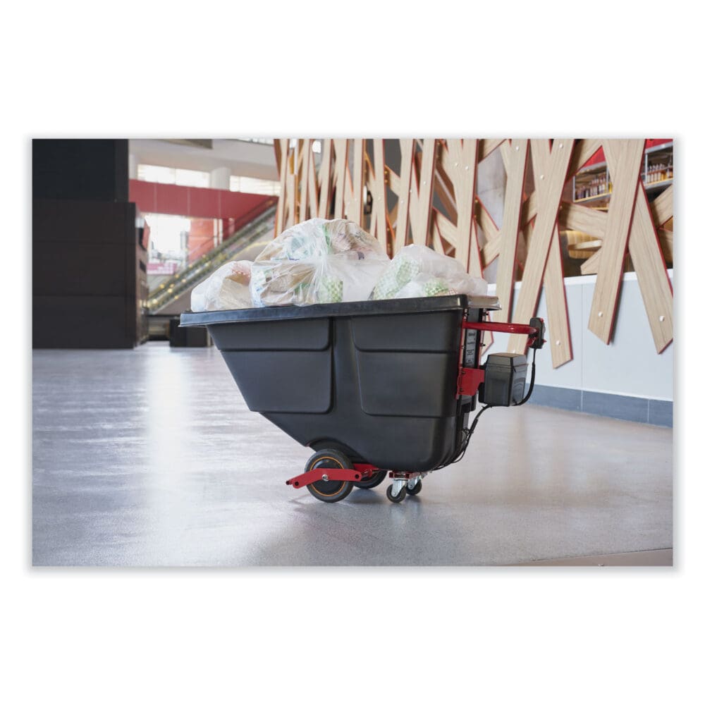 Motorized Roto Tilt Truck, 101 gal, 850 lb Capacity, Plastic, Black - Image 3