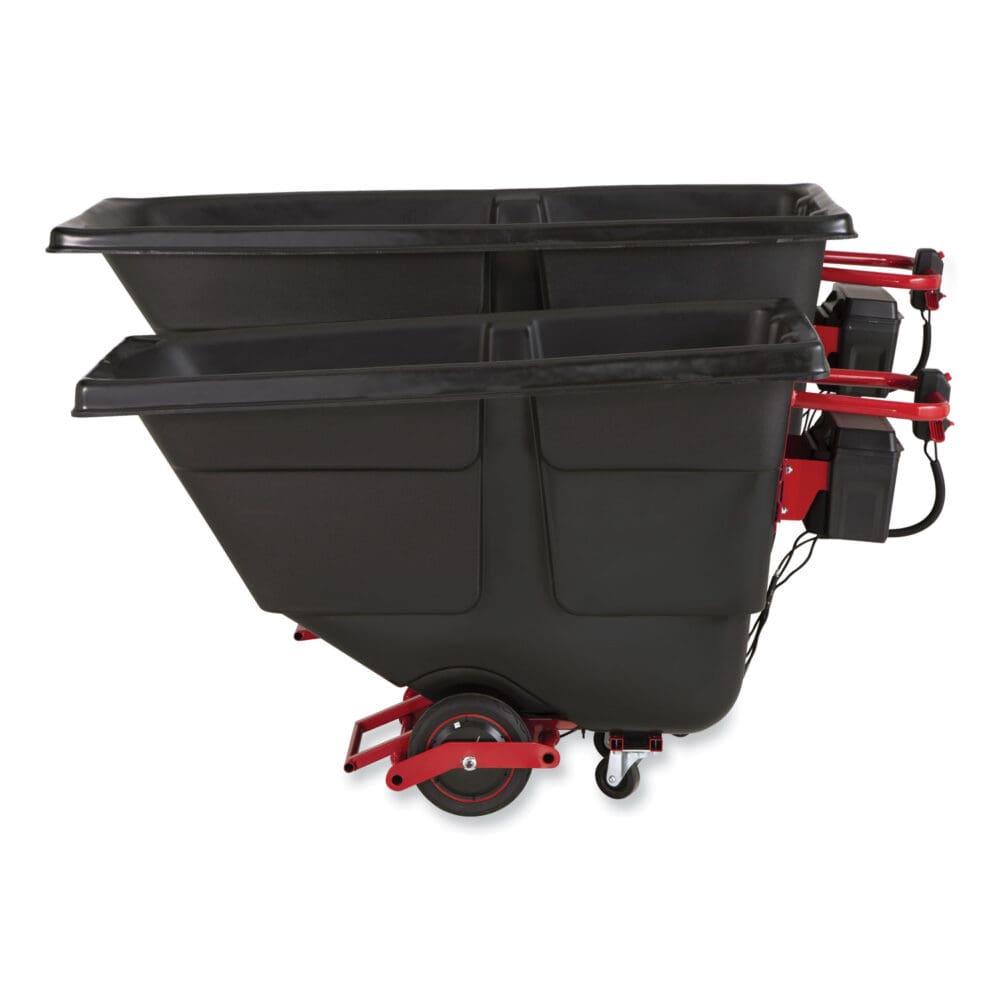 Motorized Roto Tilt Truck, 202 gal, 1,000 lb Capacity, Plastic, Black - Image 3