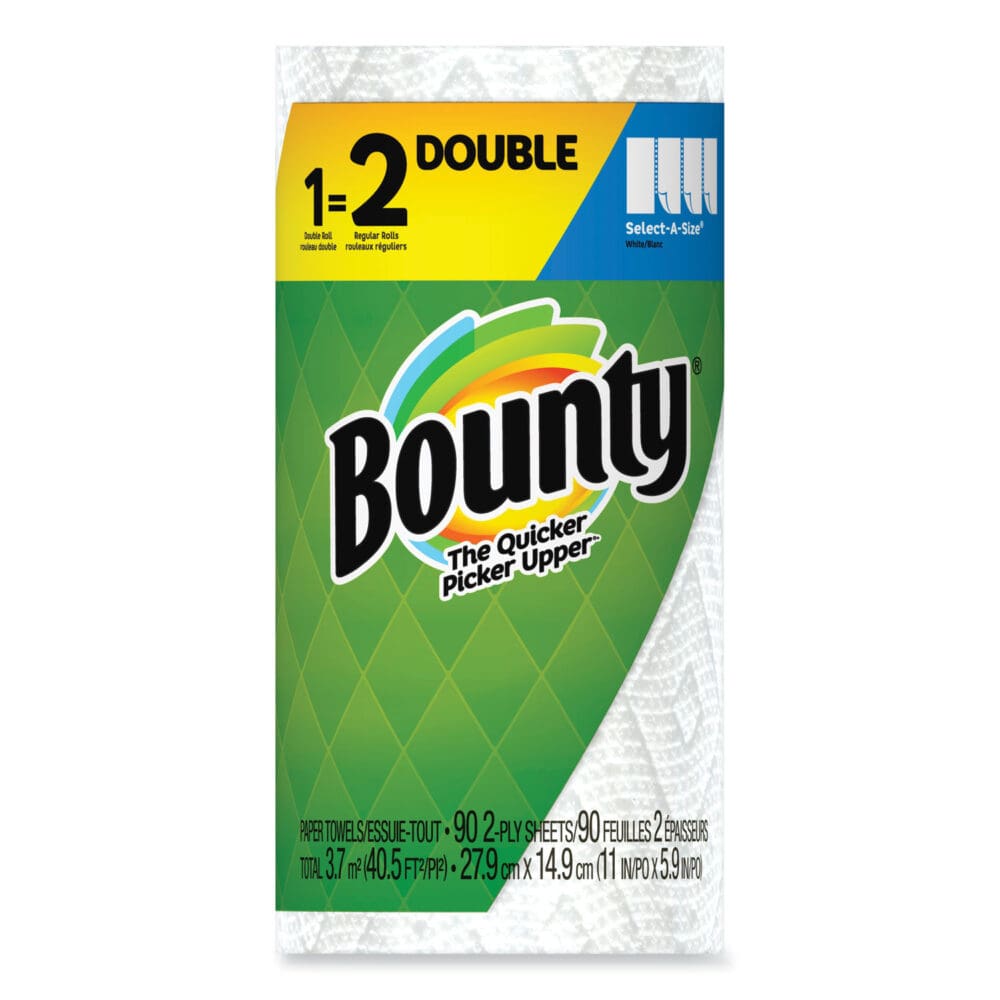 Select-a-Size Kitchen Roll Paper Towels, 2-Ply, 5.9 x 11, White, 90 Sheets/Double Roll, 24 Rolls/Carton - Image 3