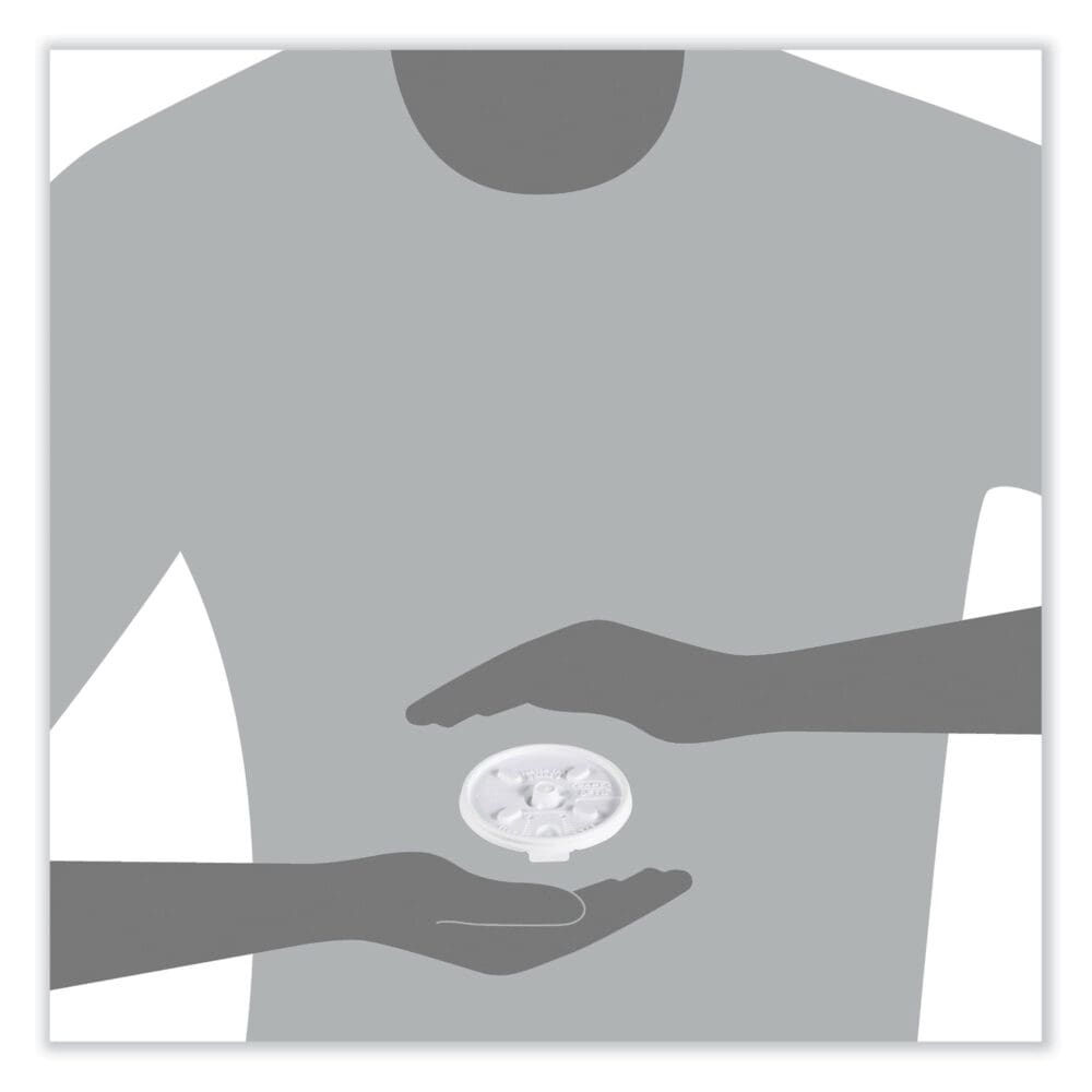 Lift n' Lock Plastic Hot Cup Lids, Fits 8 oz Cups, White, 1,000/Carton - Image 5