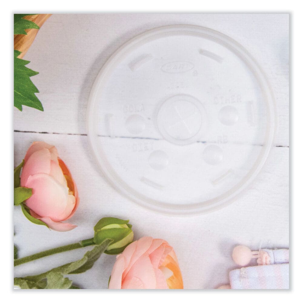 Cold Cup Lids, Fits 8 to 32 oz Cups/Containers, Translucent, 100/Sleeve, 10 Sleeves/Carton - Image 4