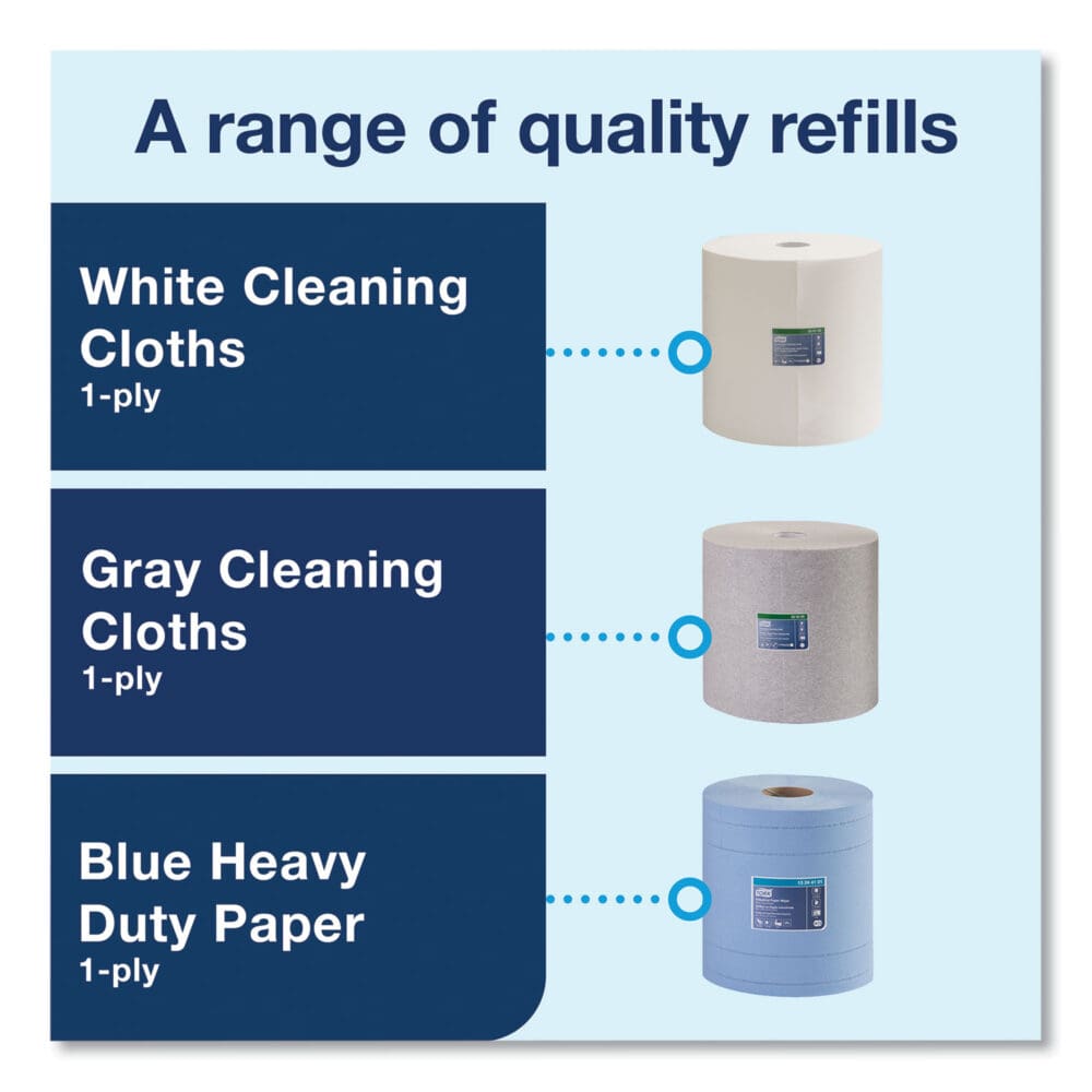 Heavy-Duty Cleaning Cloth, 1-Ply, 12.6" x 912.2 ft, White - Image 4