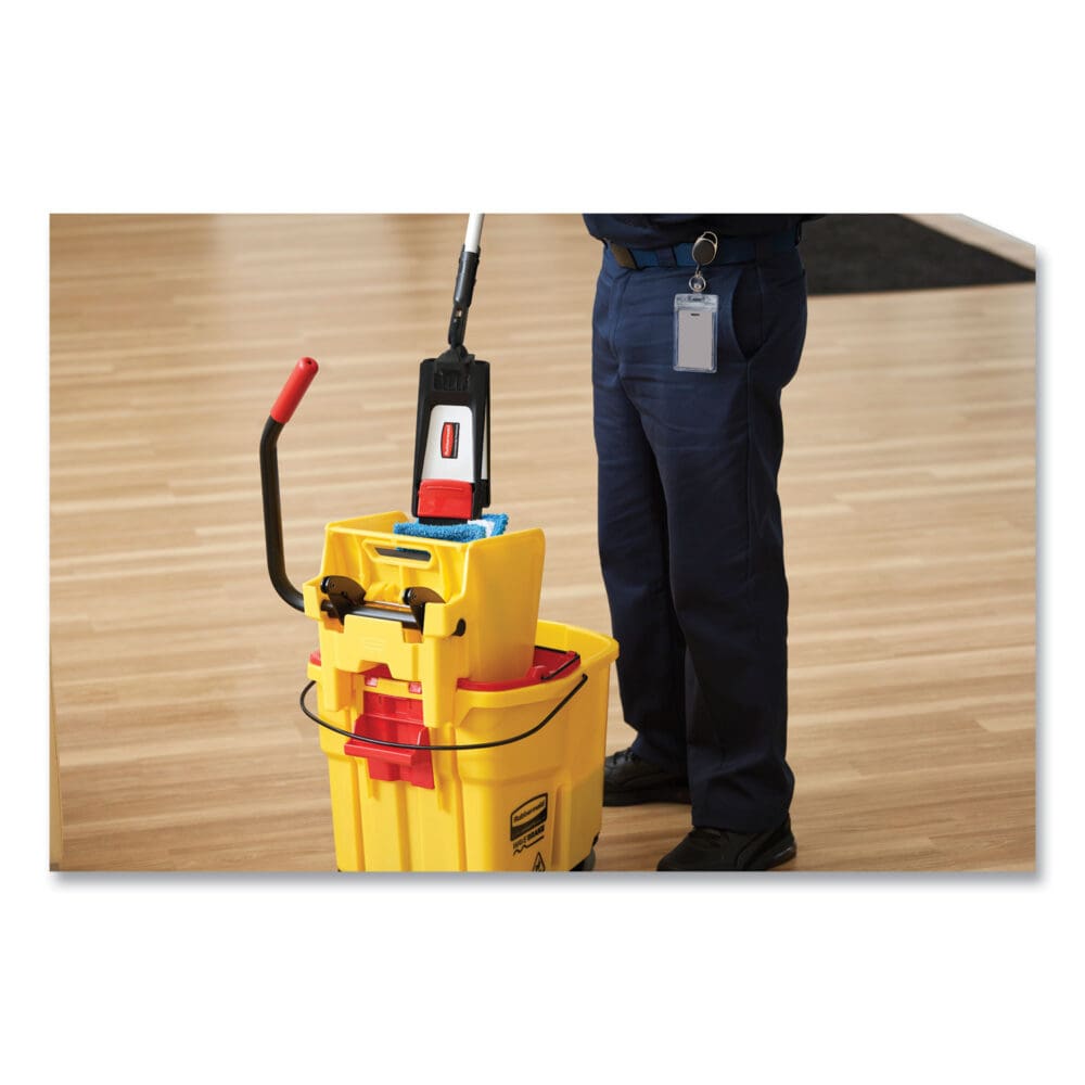 WaveBrake 2.0 Bucket/Wringer Combos, Down-Press, 35 qt, Plastic, Yellow - Image 8