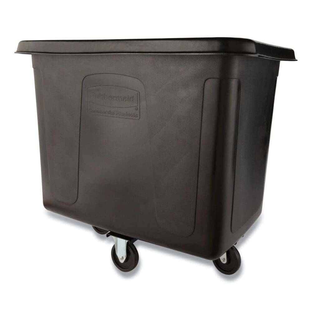 Cube Truck, 12 cu ft, 400 lb Capacity, Medium-Density Polyethylene/Metal Frame, Black - Image 2