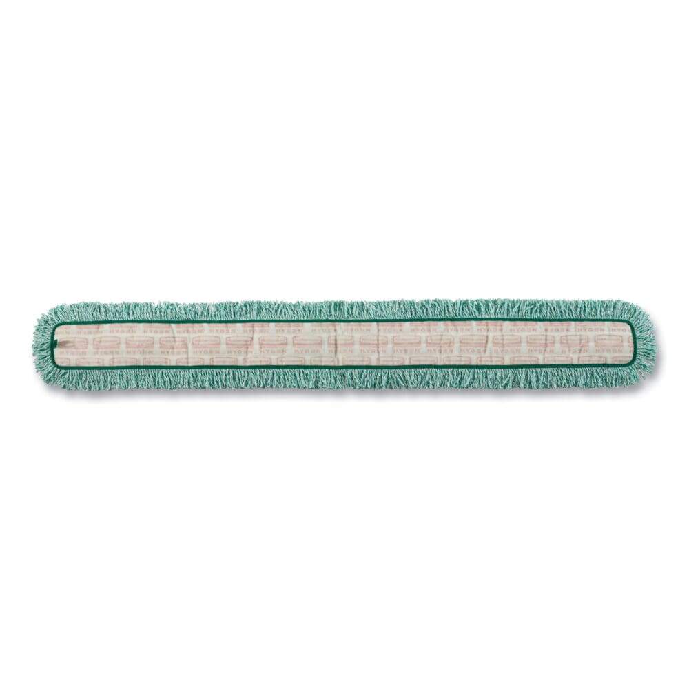 HYGEN Dust Mop Heads With Fringe, Green, 60 in., Microfiber, Cut-End - Image 2