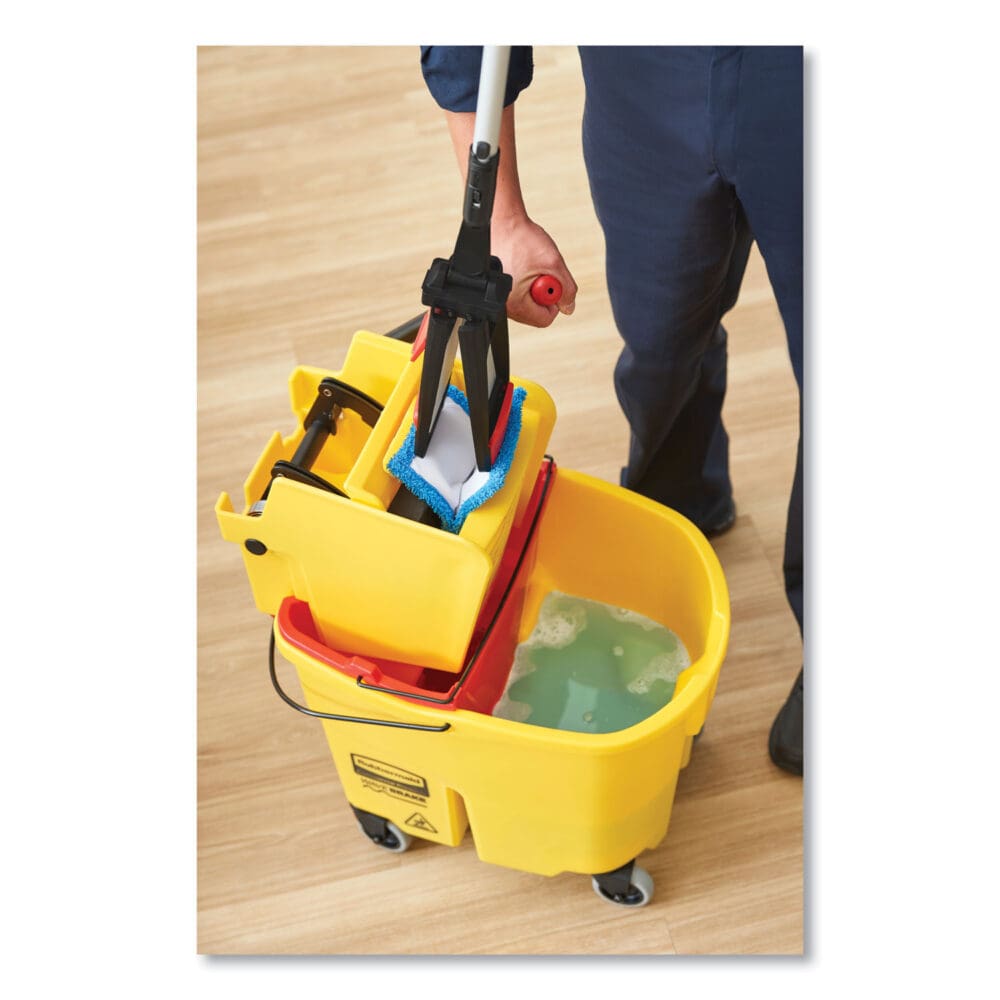WaveBrake 2.0 Bucket/Wringer Combos, Side-Press, 35 qt, Plastic, Blue - Image 3