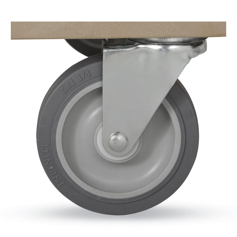 Flat Shelf Utility Cart, Plastic, 2 Shelves, 500 lb Capacity, 19.19" x 37.88" x 33.33", Black - Image 5