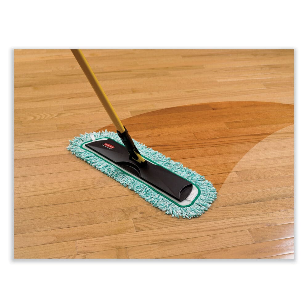 HYGEN Dust Mop Heads With Fringe, Green, 60 in., Microfiber, Cut-End - Image 4