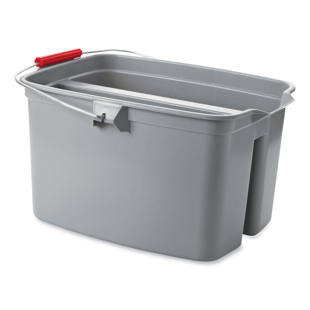 Double Utility Pail, 17 qt, Plastic, Gray - Image 2