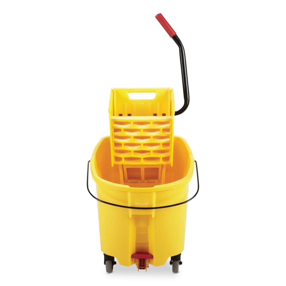 WaveBrake 2.0 Bucket/Wringer Combos, Side-Press, 26 qt, Plastic, Yellow - Image 3