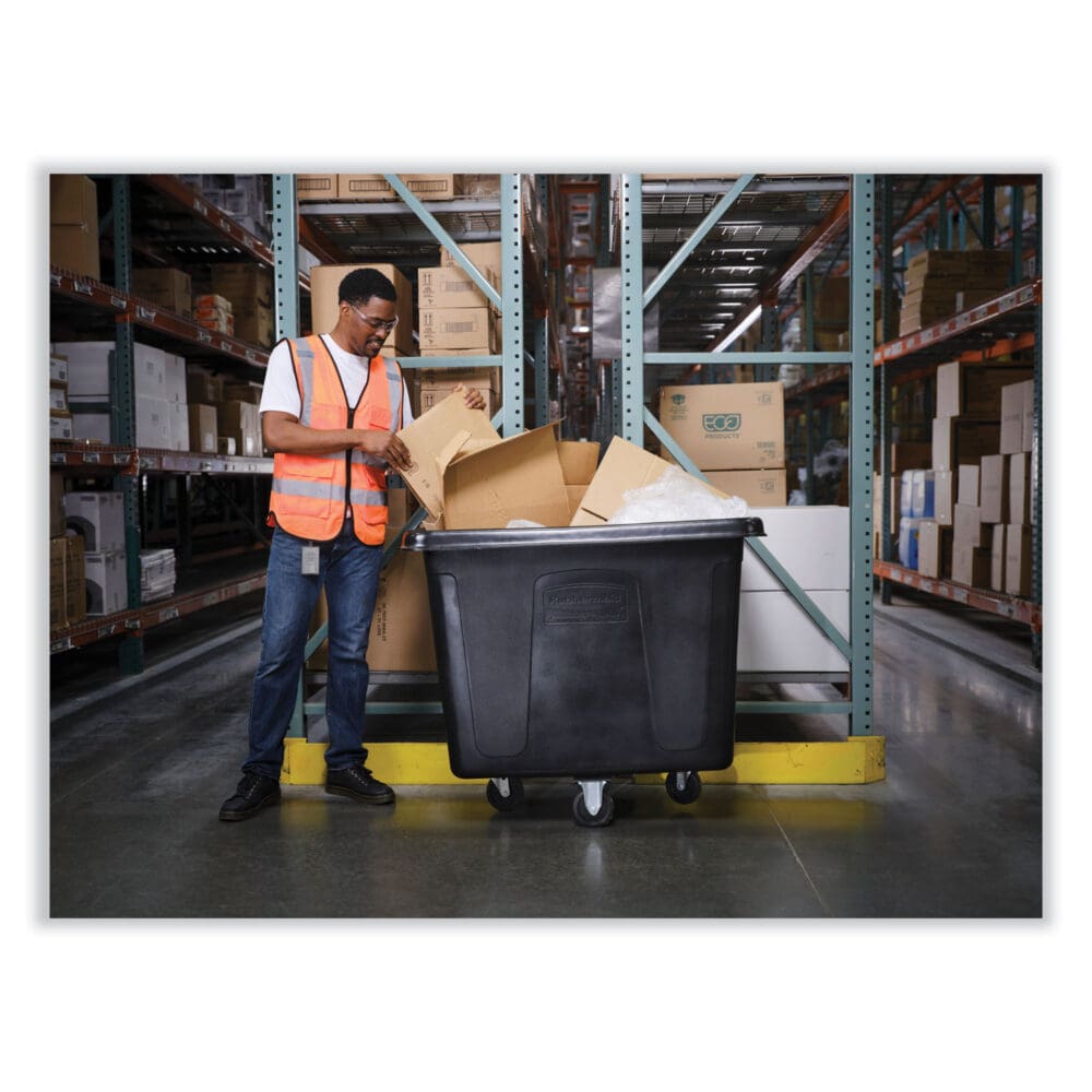 Cube Truck, 119.7 gal, 500 lb Capacity, Plastic/Metal, Black - Image 3