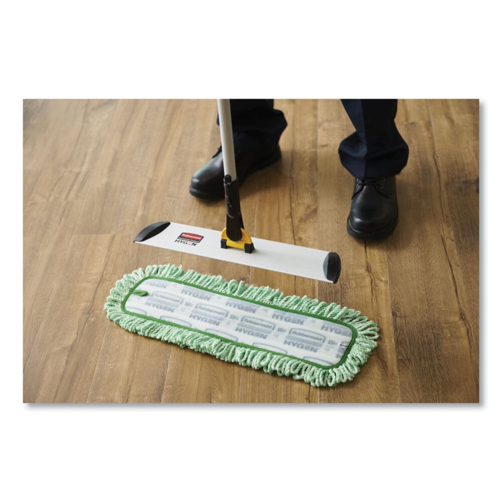 Dust Pad with Fringe, Microfiber, 18" Long, Green, 6/Carton - Image 2