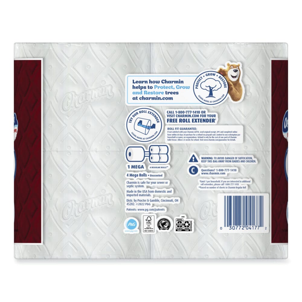Ultra Strong Bathroom Tissue, Septic Safe, 2-Ply, White, 242 Sheet/Roll, 4/Pack - Image 4