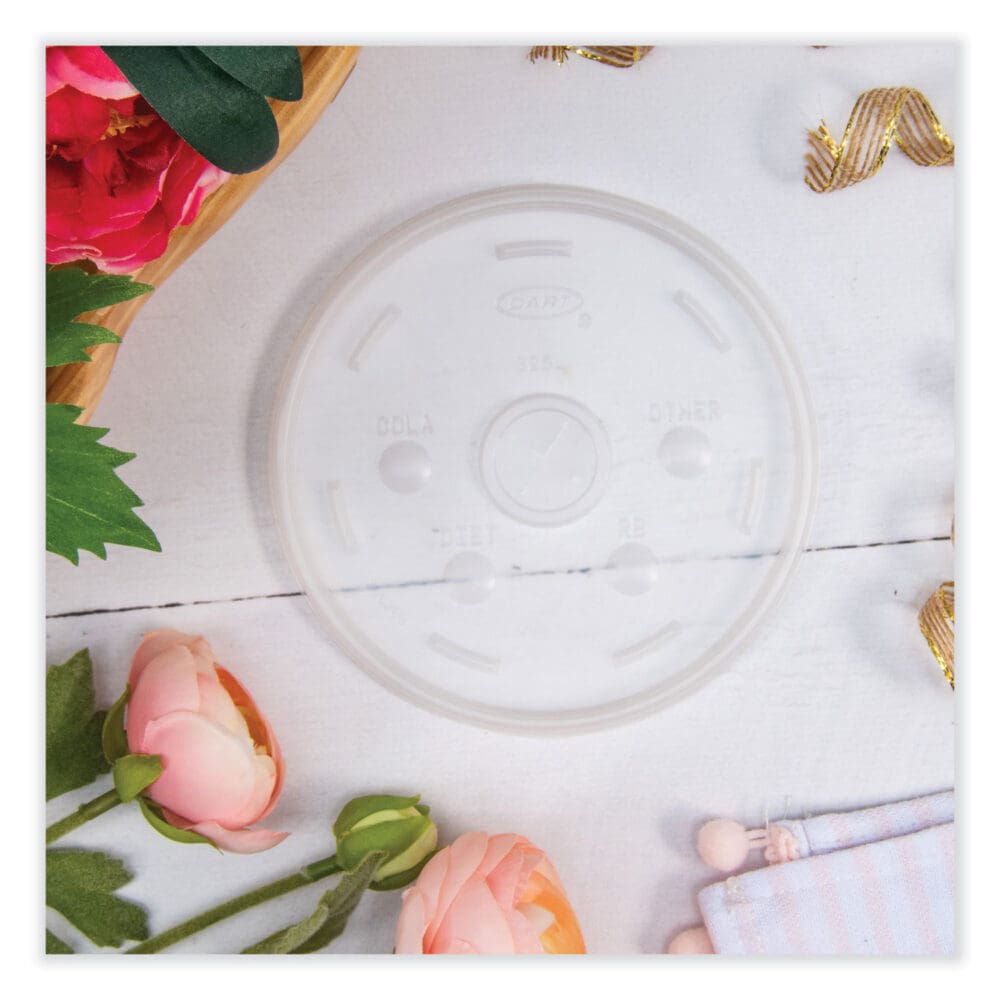 Lids for Foam Cups and Containers, Fits 32 oz, 44 oz, 60 oz Cups, Translucent, 1,000/Carton - Image 4