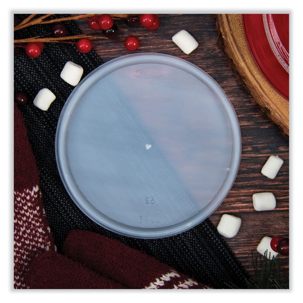 Plastic Lids for Foam Cups, Bowls and Containers, Vented, Fits 12-60 oz, Translucent, 100/Pack, 10 Packs/Carton - Image 2