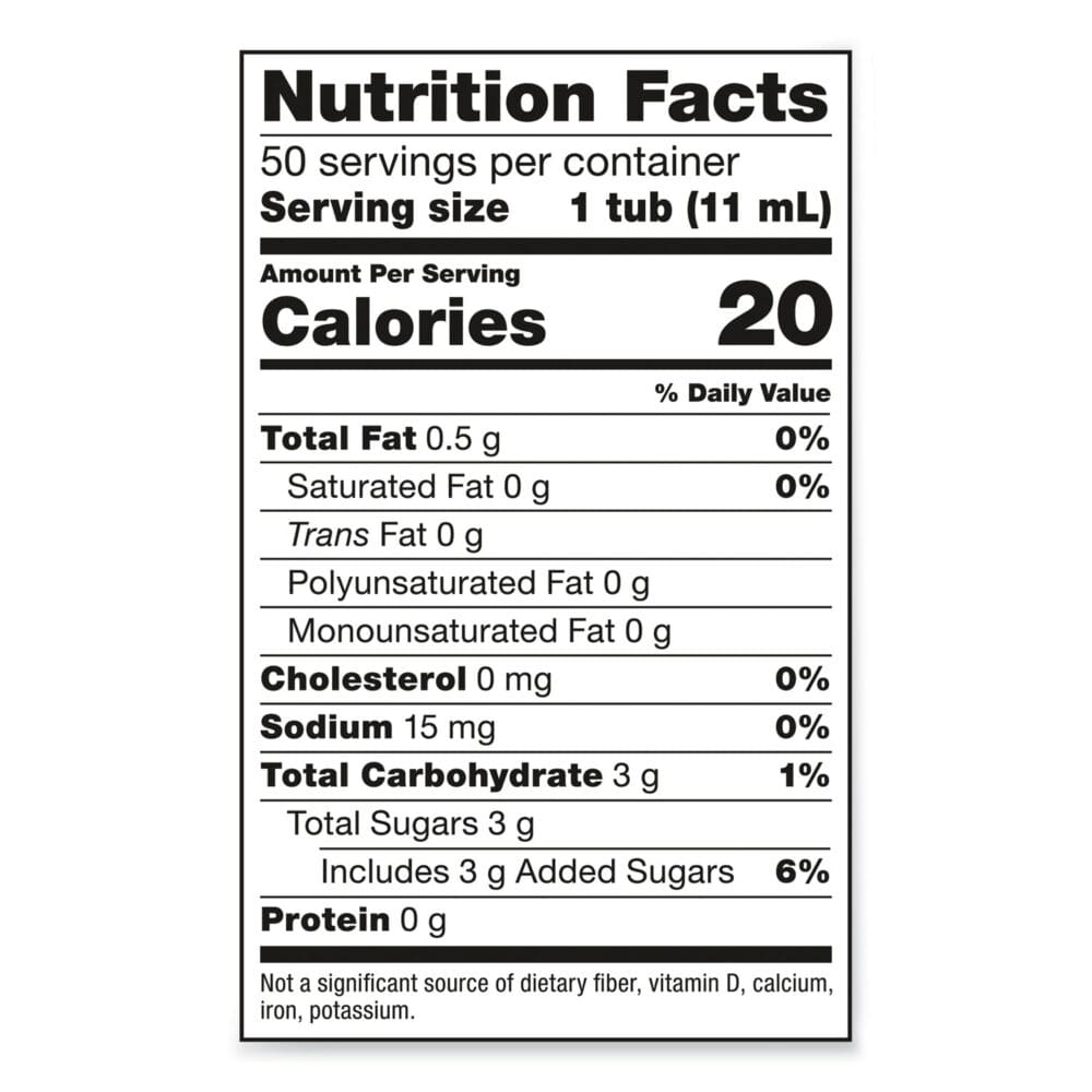 Plant-Based Almond Milk Non-Dairy Liquid Creamer Singles, Natural Vanilla, 0.38 oz Tubs, 50/Box - Image 3
