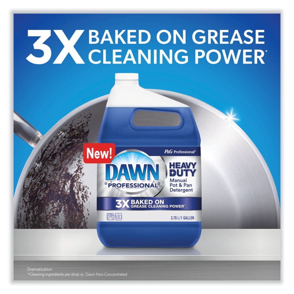Heavy-Duty Manual Pot/Pan Dish Detergent, Original Scent, 1 gal Bottle, 2/Carton - Image 4