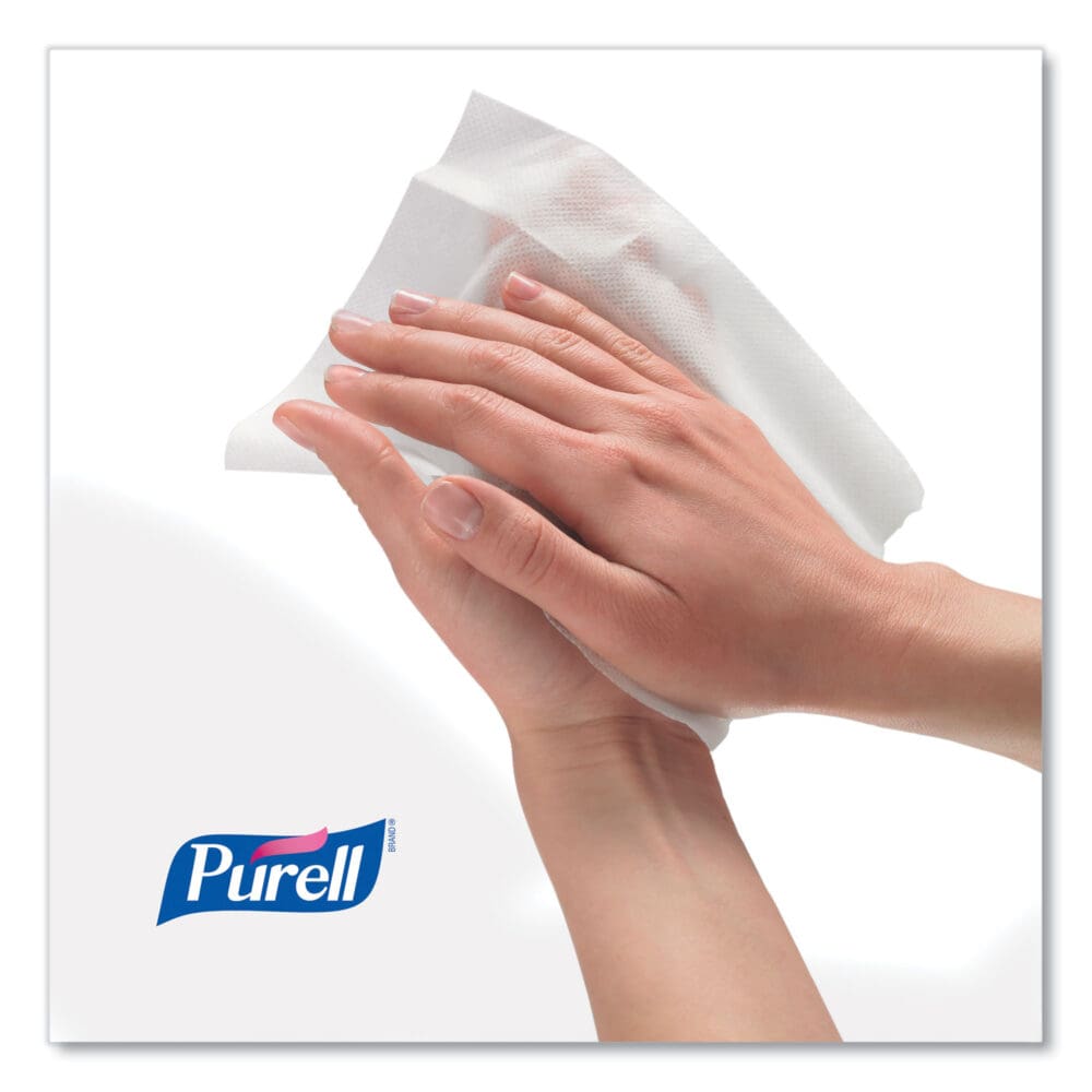 Hand Sanitizing Wipes Alcohol Formula, 6 x 7, Unscented, White, 175/Canister, 6 Canisters/Carton - Image 3