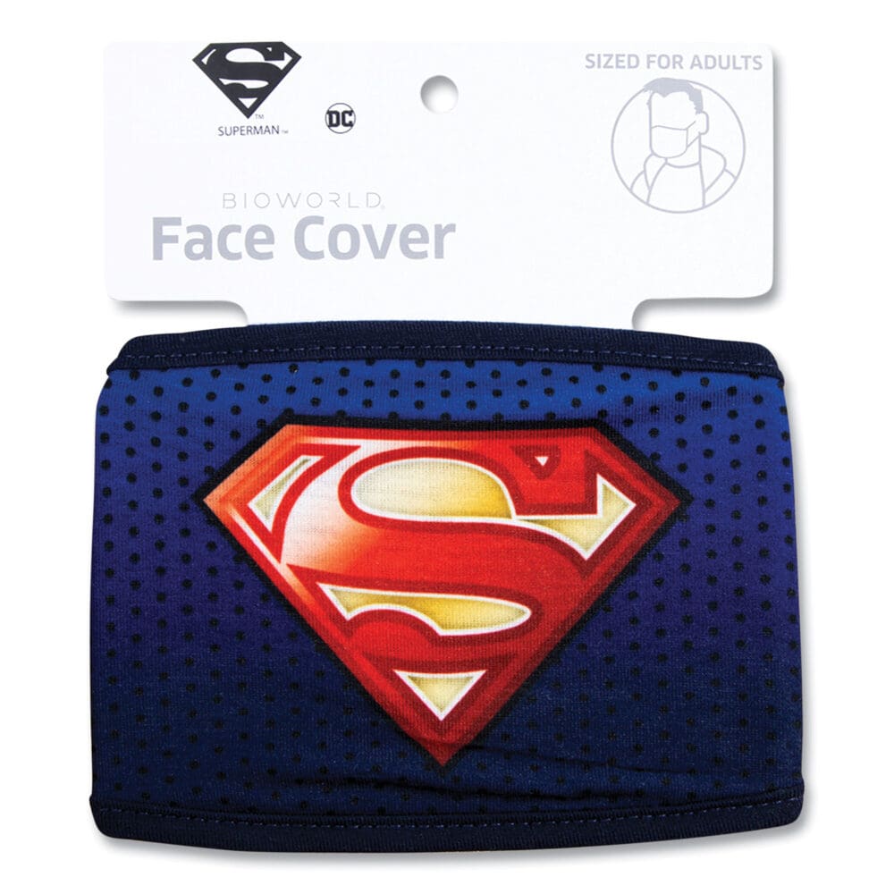 Cloth Face Mask, Superman Logo Print, Cotton/Polyester/Spandex, Adult - Image 2