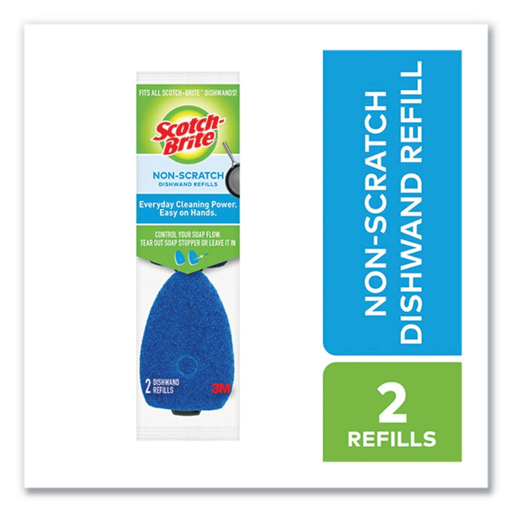 Non-Scratch Dishwand Refills, Blue, 2/Pack - Image 9