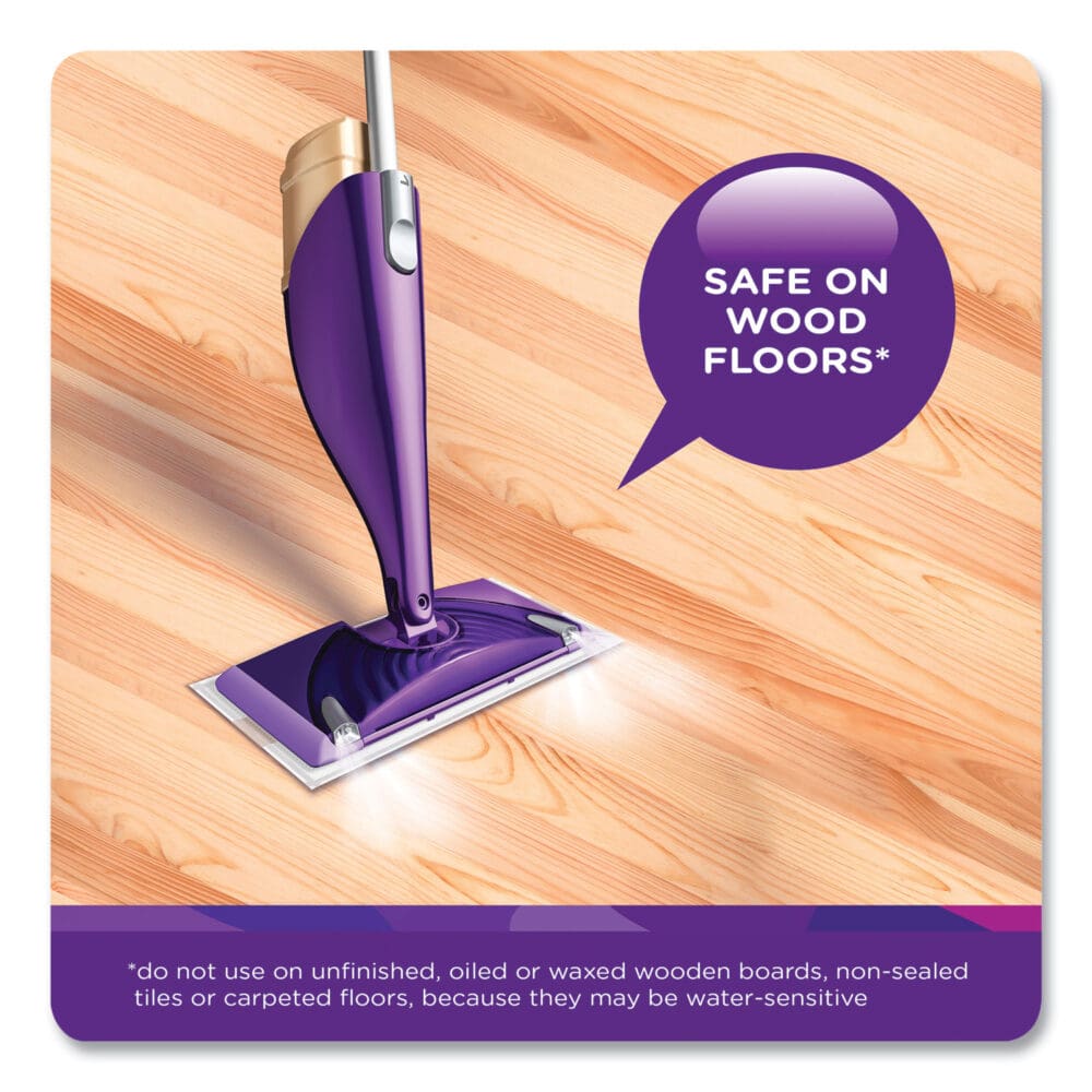 WetJet System Wood Mopping Pad, 5.4 x 11.3, White, 20/Pack - Image 4