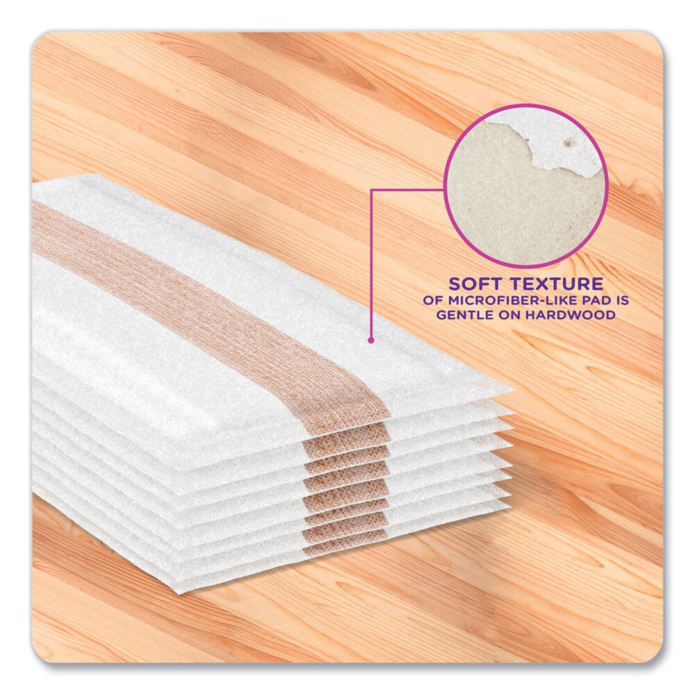WetJet System Wood Mopping Pad, 5.4 x 11.3, White, 20/Pack - Image 5
