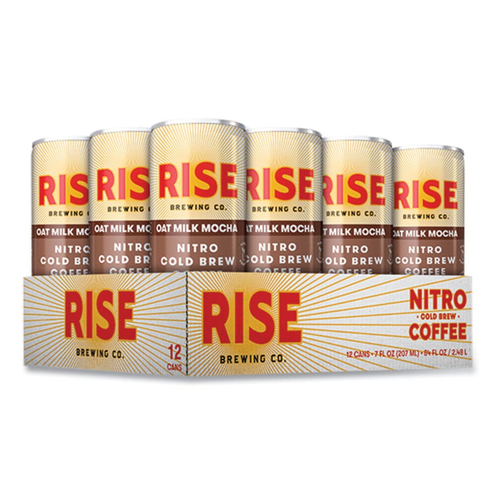Nitro Cold Brew Latte, Oat Milk Mocha, 7 oz Can, 12/Carton - Image 2