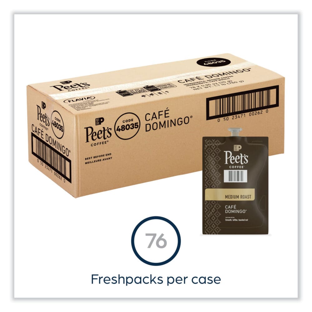 FLAVIA Ground Coffee Freshpacks, Cafe  Domingo Blend, 0.35 oz Freshpack, 76/Carton - Image 4